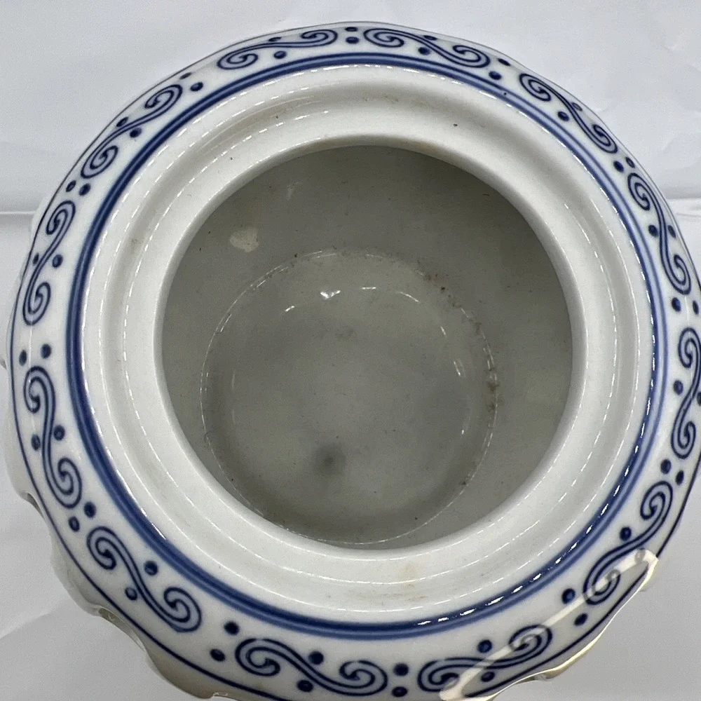 Bombay Company Blue & White Porcelain Chinoiserie Potpourri Tealight Incense Jar